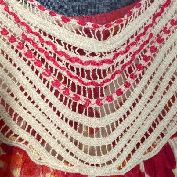 Nine West L flowy tank with denim and crochet detailing - Picture 2 of 6